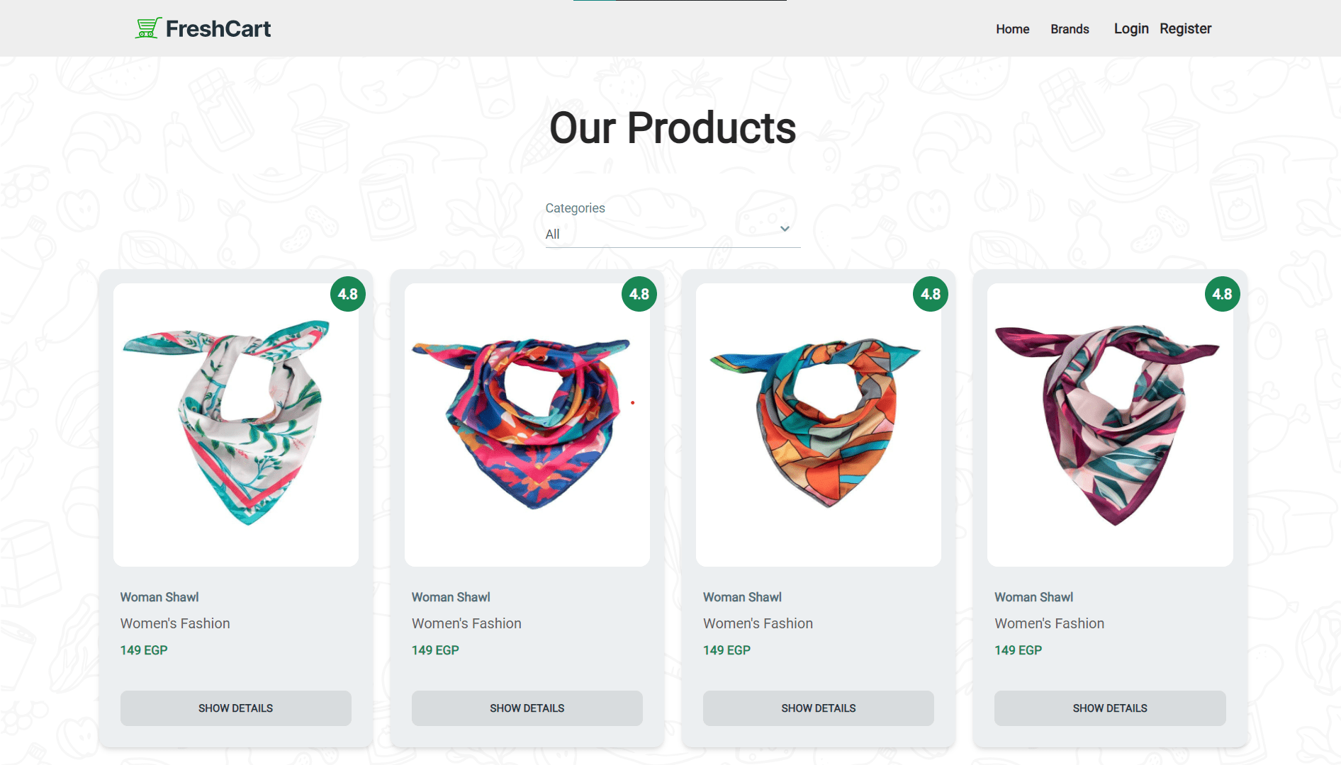 Fresh Cart (e-commerce) project thumbnail