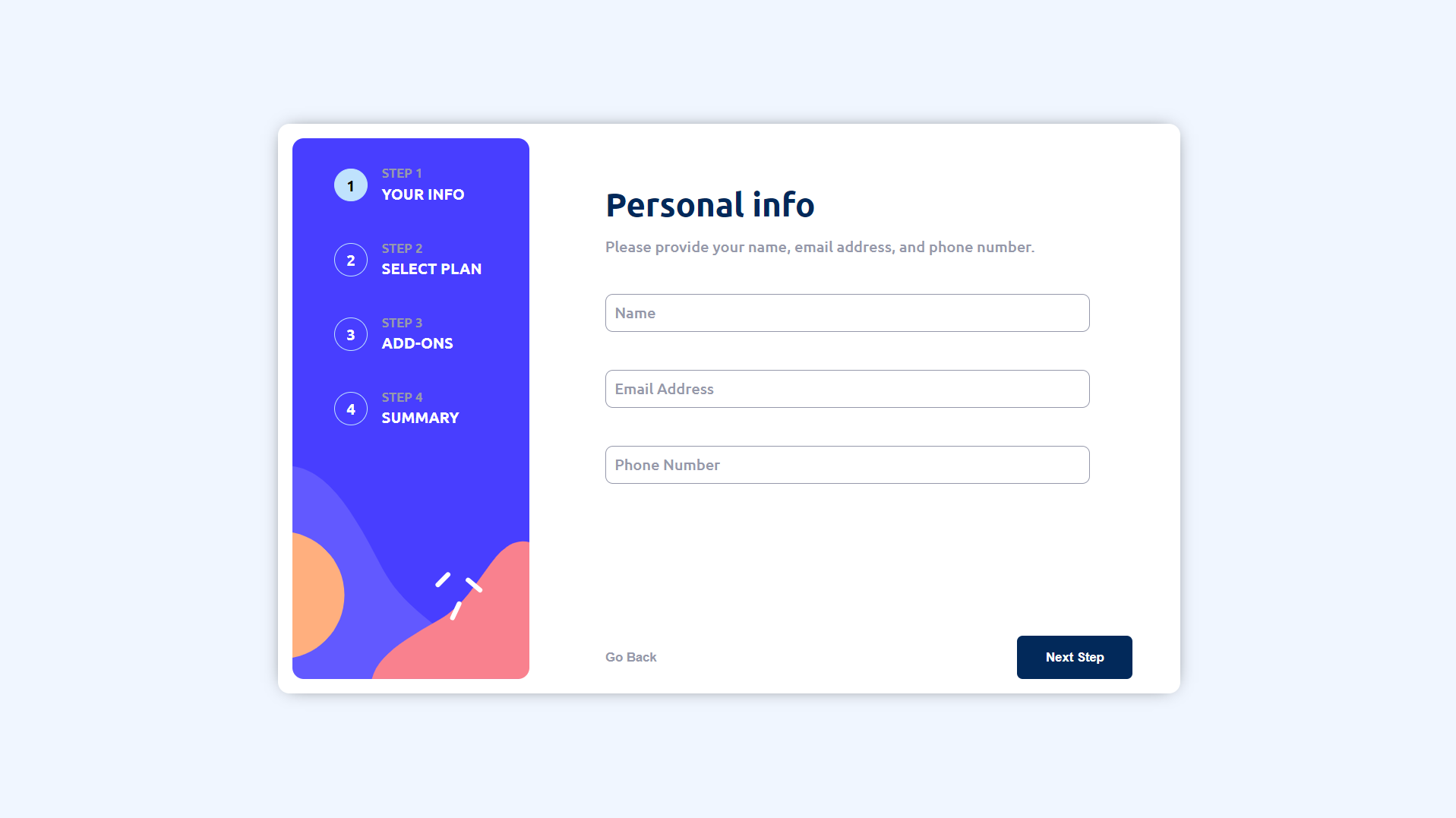 Multi step (front-end-mentor) project thumbnail