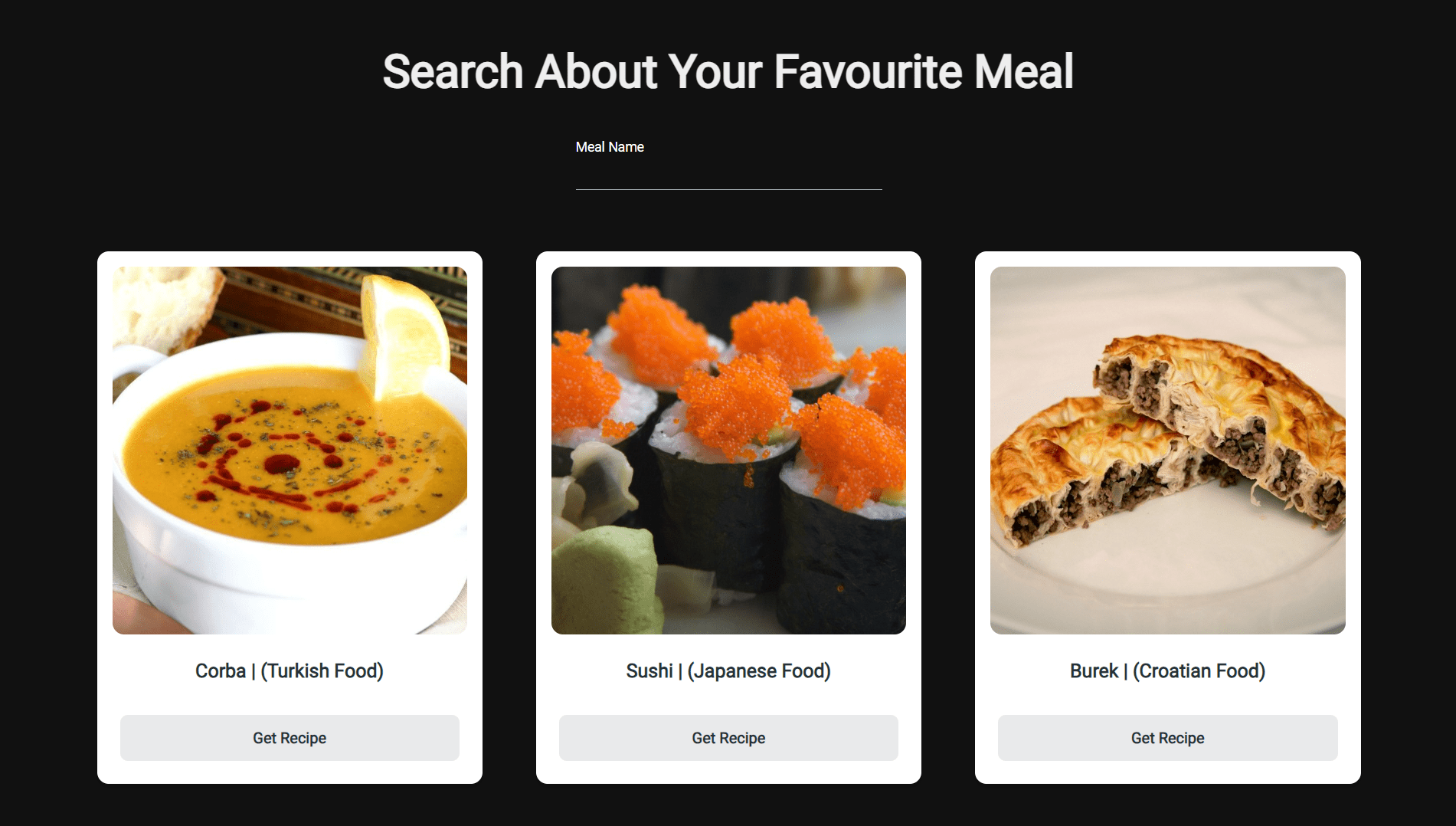 Recipes App project thumbnail