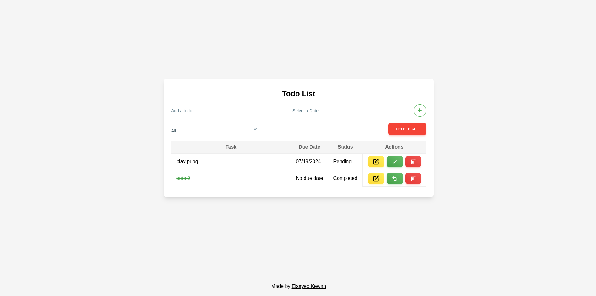 Todo App project thumbnail